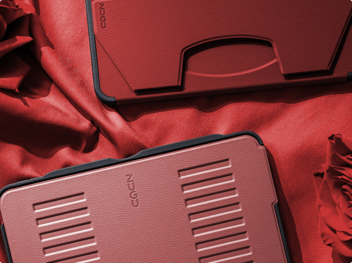 Valentines Banner Red Zugu ipad cases on red background