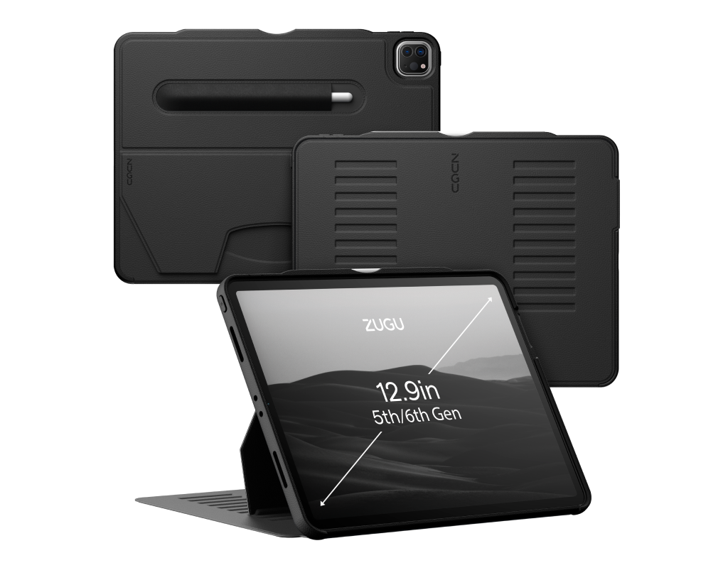 iPad Pro 12.9 Case (5th Gen) 2021 -Zugu case - All Angels - Black