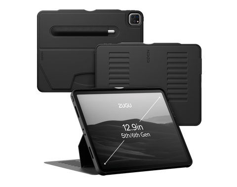 iPad Pro 12.9 Case (5th Gen) 2021 -Zugu case - All Angels - Black