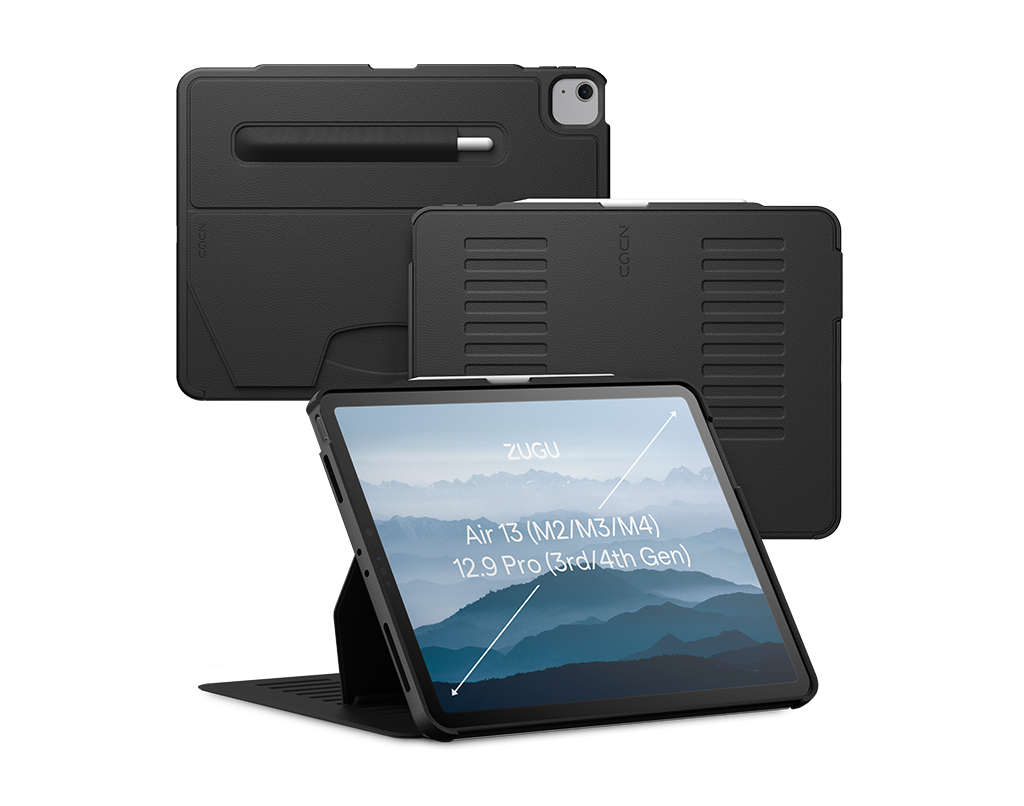 iPad air 13 Case all angles front back - Black