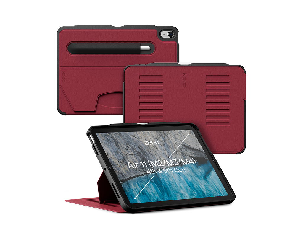 iPad Air 10.9 Case (4th/5th Gen) 2020/2022   all angles front back - Scarlet