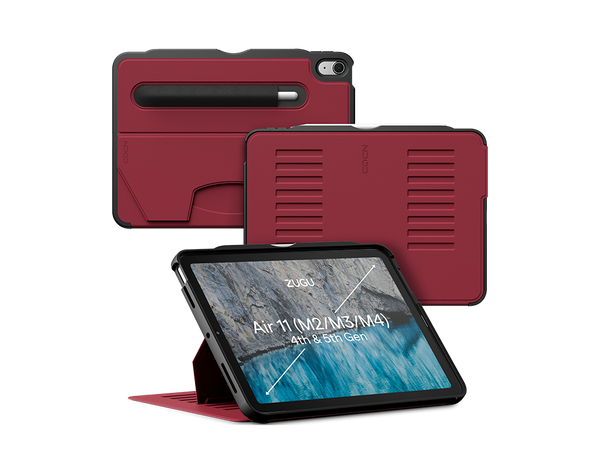 iPad Air 10.9 Case (4th/5th Gen) 2020/2022   all angles front back - Scarlet